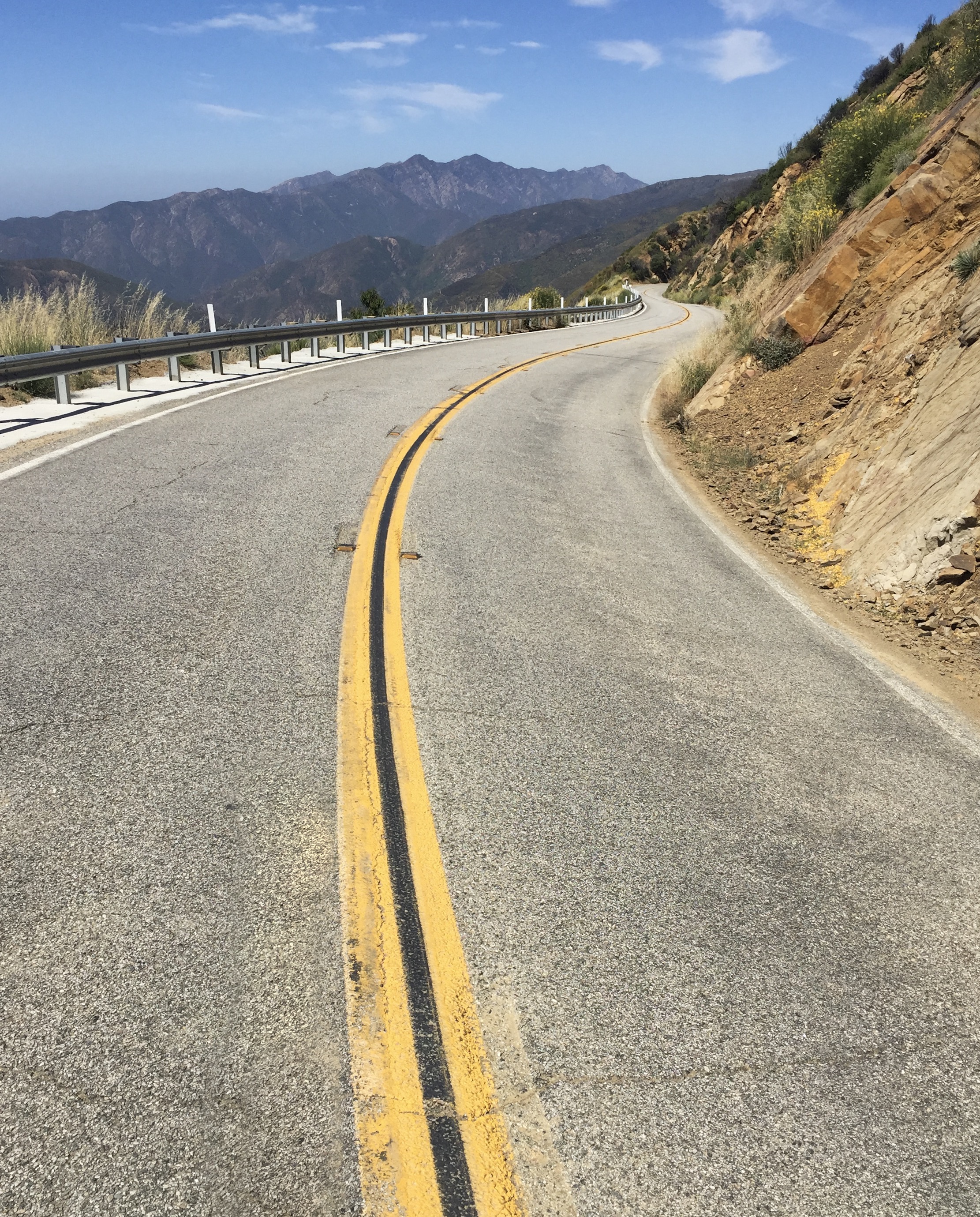 California's Highway 33 winding through the mountains 